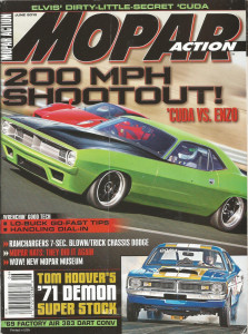 MOPAR ACTION 2010 JUNE - PRESLEYs CUDA, 9-SEAT BELVEDERE, DAKOTA TEST